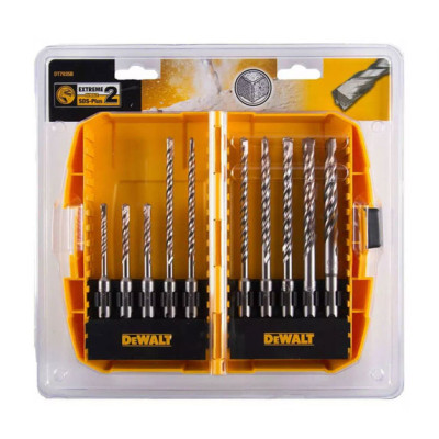 Купити Набір бурів SDS-Plus, 10 штук діаметром: 5; 6; 7; 8; 9; 10; 12 мм DeWALT DT7935B. Офіційний магазин Dewalt Україна. Фірмовий інструмент та обладнання DeWALT, STANLEY, BLACK+DECKER, BOSTITCH
