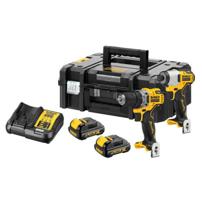 Купити Набір з двох безщіткових інструментів DeWALT DCK2110C2T. Офіційний магазин Dewalt Україна. Фірмовий інструмент та обладнання DeWALT, STANLEY, BLACK+DECKER, BOSTITCH