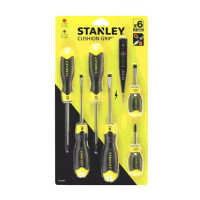 Купить Набор из шести отверток CushionGrip и тестера напряжения STANLEY 0-65-009. Официальный магазин Dewalt Украина. Фирменный инструмент и оборудовние DeWALT, STANLEY, BLACK+DECKER, BOSTITCH
