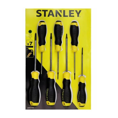 Купити Набір викруток, 7 штук, Torx: №: TT5, TT6, TT7, TT8, TT10, TT15, TT20 STANLEY STHT0-62150. Офіційний магазин Dewalt Україна. Фірмовий інструмент та обладнання DeWALT, STANLEY, BLACK+DECKER, BOSTITCH