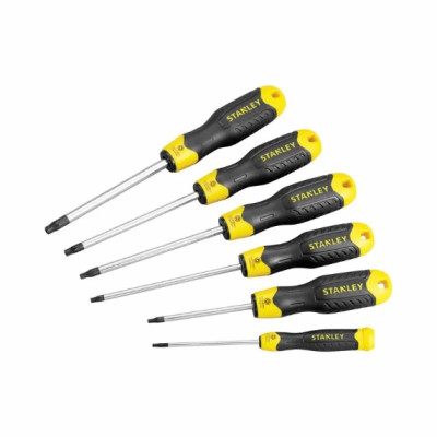 Купити Набір викруток CushionGrip, 5 штук, Torx: №: TT5, TT6, TT8, TT10, TT15 STANLEY STHT2-65156. Офіційний магазин Dewalt Україна. Фірмовий інструмент та обладнання DeWALT, STANLEY, BLACK+DECKER, BOSTITCH