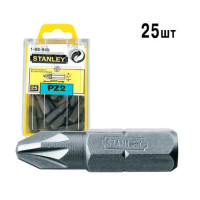 Купить Бита с шестигранным хвостовиком 1/4” под шлиц Pz2 длиной 25 мм STANLEY 1-68-949. Официальный магазин Dewalt Украина. Фирменный инструмент и оборудовние DeWALT, STANLEY, BLACK+DECKER, BOSTITCH