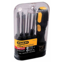 Купити Викрутка - набір Multifunctional із дев'ятьма змінними стрижними - бітами STANLEY 0-62-511. Офіційний магазин Dewalt Україна. Фірмовий інструмент та обладнання DeWALT, STANLEY, BLACK+DECKER, BOSTITCH