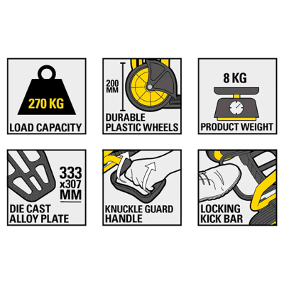 Купить Тележка грузовая складная STANLEY SXWT-FT591. Официальный магазин Dewalt Украина. Фирменный инструмент и оборудовние DeWALT, STANLEY, BLACK+DECKER, BOSTITCH