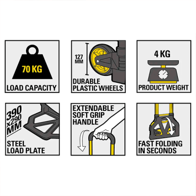 Купити Візок складний вантажний STANLEY SXWTD-FT580. Офіційний магазин Dewalt Україна. Фірмовий інструмент та обладнання DeWALT, STANLEY, BLACK+DECKER, BOSTITCH