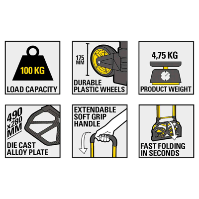 Купити Візок складний вантажний STANLEY SXWTD-FT582. Офіційний магазин Dewalt Україна. Фірмовий інструмент та обладнання DeWALT, STANLEY, BLACK+DECKER, BOSTITCH