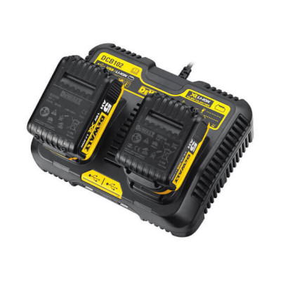 Купити Зарядний пристрій дворядний DeWALT DCB102. Офіційний магазин Dewalt Україна. Фірмовий інструмент та обладнання DeWALT, STANLEY, BLACK+DECKER, BOSTITCH