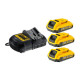 Купить Зарядное устройство и 3 аккумулятора DCB183 2Ач DeWALT DCB105D3. Официальный магазин Dewalt Украина. Фирменный инструмент и оборудовние DeWALT, STANLEY, BLACK+DECKER, BOSTITCH