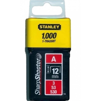 Купить Скобы тип А высотой 12 мм, для степлера ручного Light Duty, в упаковке 1000 шт STANLEY 1-TRA208T. Официальный магазин Dewalt Украина. Фирменный инструмент и оборудовние DeWALT, STANLEY, BLACK+DECKER, BOSTITCH
