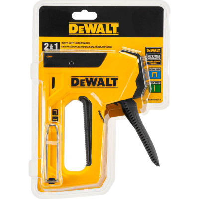 Купити Степлер Heavy Duty для скоб типу G 6-14мм, цвяхів типу J 12, 15мм DeWALT DWHTTR350-0. Офіційний магазин Dewalt Україна. Фірмовий інструмент та обладнання DeWALT, STANLEY, BLACK+DECKER, BOSTITCH