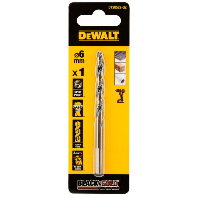 Купити Свердло по металу Black & Gold DeWALT DT20522. Офіційний магазин Dewalt Україна. Фірмовий інструмент та обладнання DeWALT, STANLEY, BLACK+DECKER, BOSTITCH