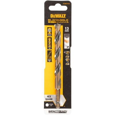 Купить Сверло по металлу EXTREME IMPACT Black & Gold DeWALT DT20619. Официальный магазин Dewalt Украина. Фирменный инструмент и оборудовние DeWALT, STANLEY, BLACK+DECKER, BOSTITCH