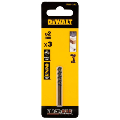 Купити Свердло по металу Black & Gold DeWALT DT20512. Офіційний магазин Dewalt Україна. Фірмовий інструмент та обладнання DeWALT, STANLEY, BLACK+DECKER, BOSTITCH
