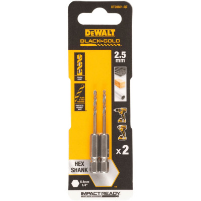 Купить Сверло по металлу EXTREME IMPACT Black & Gold DeWALT DT20601. Официальный магазин Dewalt Украина. Фирменный инструмент и оборудовние DeWALT, STANLEY, BLACK+DECKER, BOSTITCH