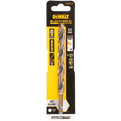 Купити Свердло по металу EXTREME IMPACT Black & Gold DeWALT DT20617. Офіційний магазин Dewalt Україна. Фірмовий інструмент та обладнання DeWALT, STANLEY, BLACK+DECKER, BOSTITCH