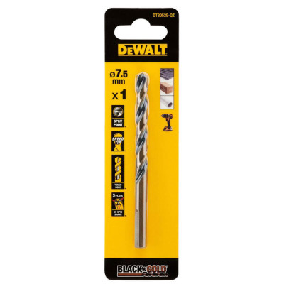 Купити Свердло по металу Black & Gold DeWALT DT20525. Офіційний магазин Dewalt Україна. Фірмовий інструмент та обладнання DeWALT, STANLEY, BLACK+DECKER, BOSTITCH