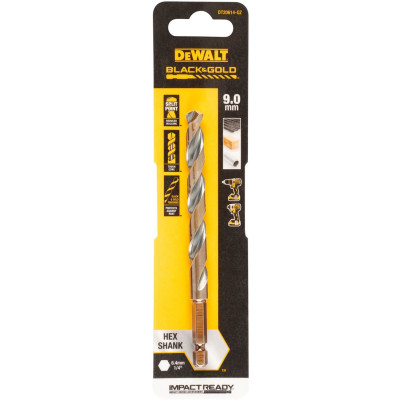 Купить Сверло по металлу EXTREME IMPACT Black & Gold DeWALT DT20614. Официальный магазин Dewalt Украина. Фирменный инструмент и оборудовние DeWALT, STANLEY, BLACK+DECKER, BOSTITCH