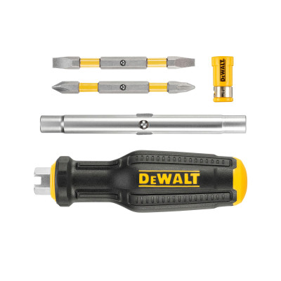 Купити Викрутка - набір FULL FIT 6 Way з двома змінними бітами DeWALT DWHT66569-0. Офіційний магазин Dewalt Україна. Фірмовий інструмент та обладнання DeWALT, STANLEY, BLACK+DECKER, BOSTITCH