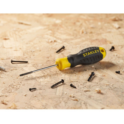 Купити Викрутка Cushion Grip довжиною 60 мм з паралельним жалом під шліц SL 2.5 STANLEY STHT16151-0. Офіційний магазин Dewalt Україна. Фірмовий інструмент та обладнання DeWALT, STANLEY, BLACK+DECKER, BOSTITCH