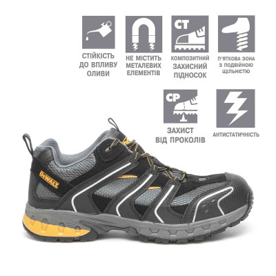Купить Обувь рабочая CUTTER DeWALT DWF50091-126-10. Официальный магазин Dewalt Украина. Фирменный инструмент и оборудовние DeWALT, STANLEY, BLACK+DECKER, BOSTITCH