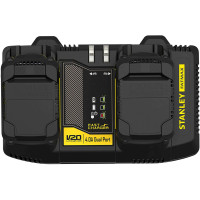 Купить Зарядное устройство на 2 аккумулятора 18В STANLEY FATMAX SFMCB24. Официальный магазин Dewalt Украина. Фирменный инструмент и оборудовние DeWALT, STANLEY, BLACK+DECKER, BOSTITCH